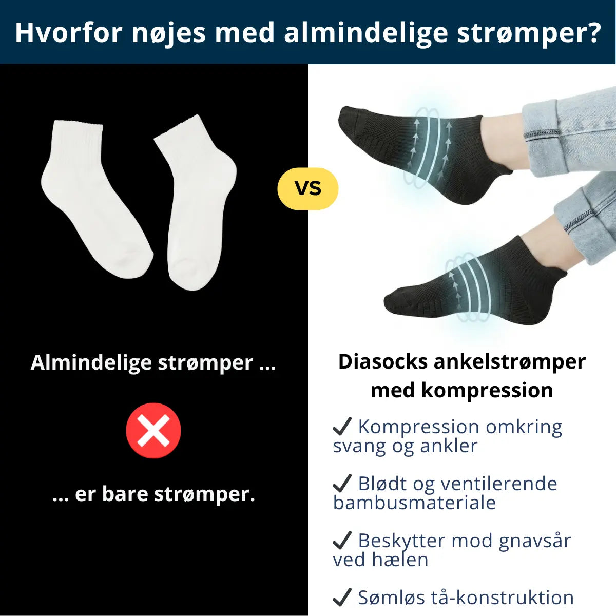 Ankle support socks
